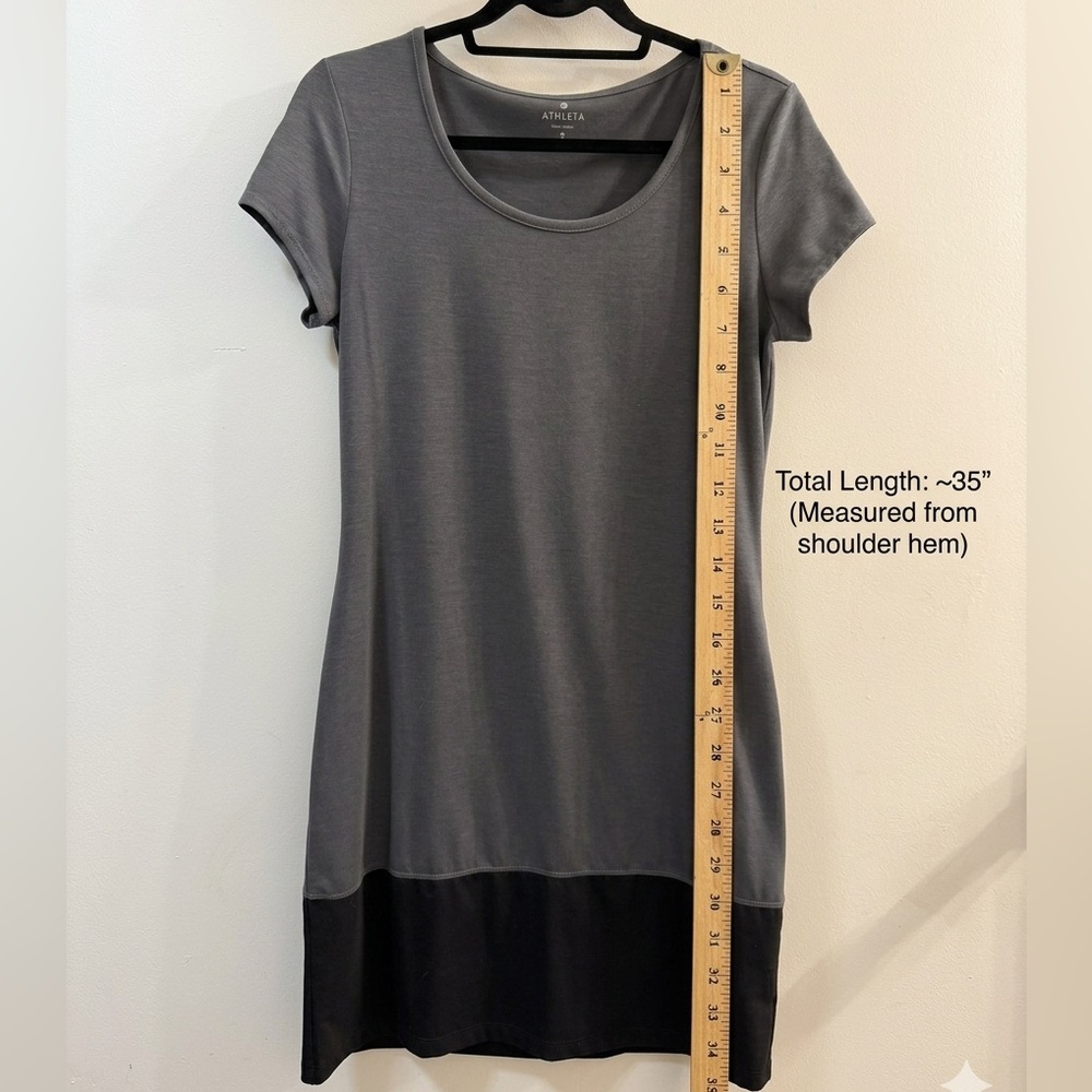 Athleta Merino Wool Blend Ella Dress Gray Black S
